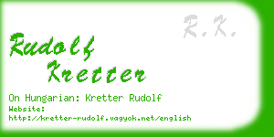 rudolf kretter business card